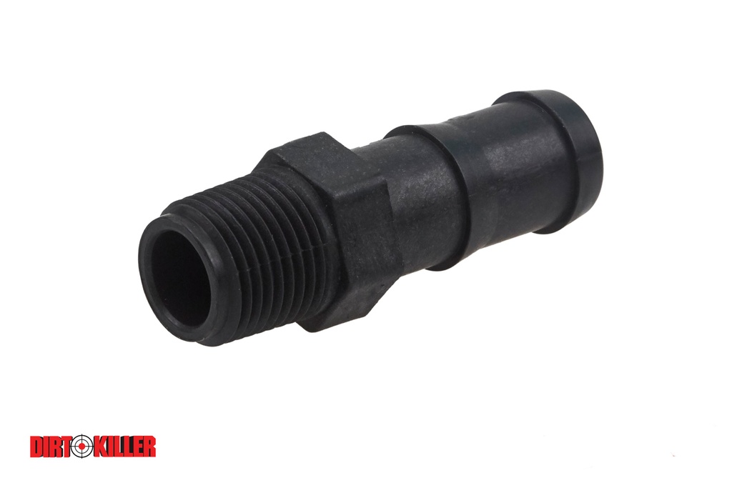  Poly Hose Barb Adapter 1/2" MNPT X 3/4" Barb