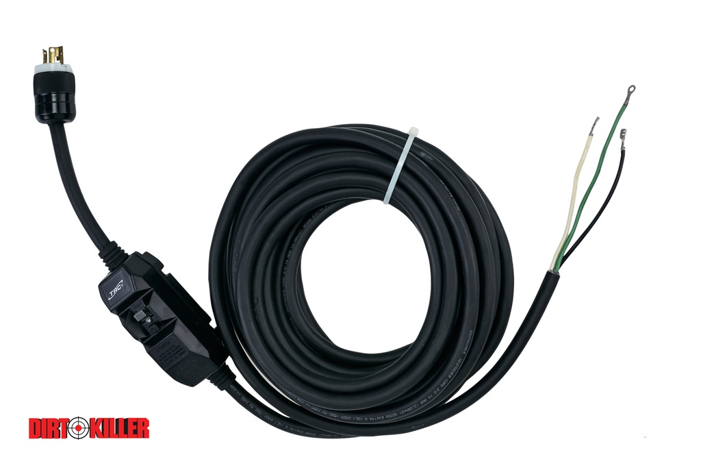  Power Cord with GFCI 38' 240 Volt 15 Amp L6-15P Black