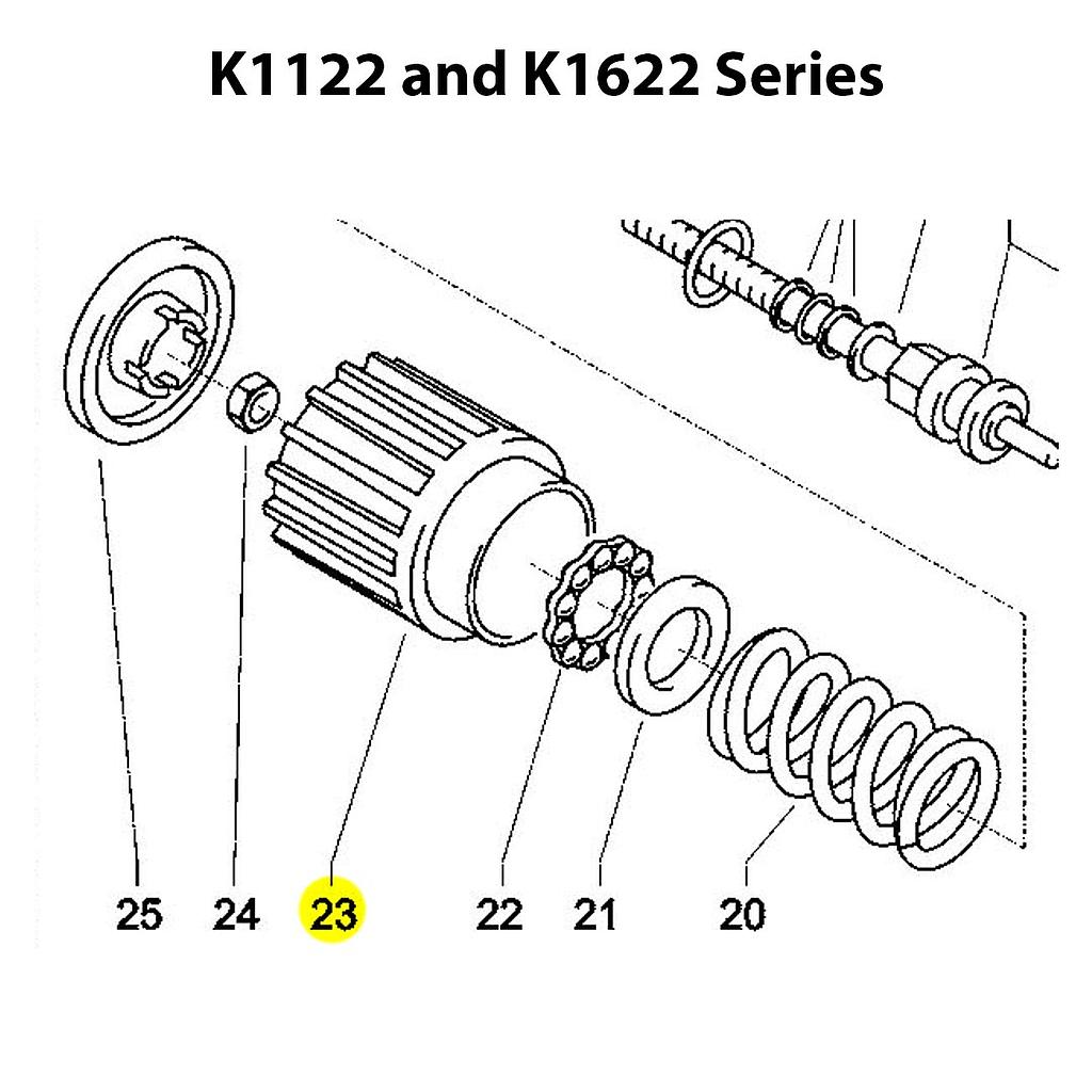 [9743049]  Kränzle Unloader Handwheel for AZ & AZ-L Pumps M6 1122 1622