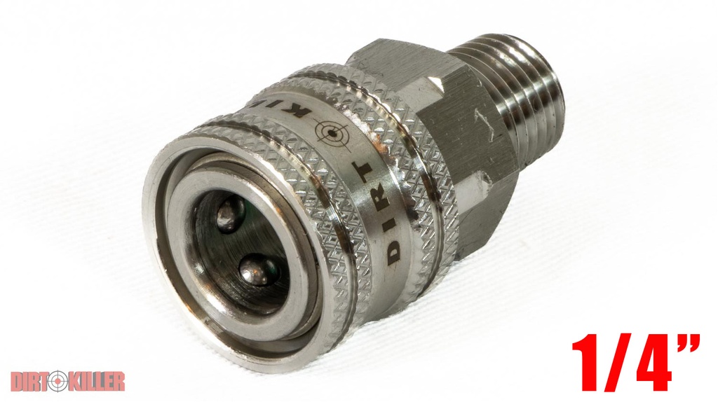  1/4" Stainless Steel Male Socket