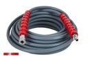 50’ Grey Single Wire Non-Marking High Pressure Hose Assembly With 3/8” Stainless Steel Quick Disconnects Installed