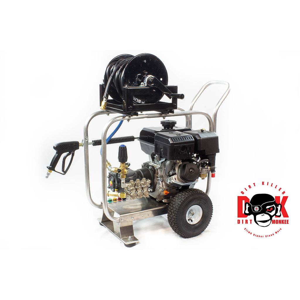 [9800746-ESN5330] Dirt Monkee 15hp Power Ease General ESN pump 5.3 gpm 3000 psi rollover frame hose reel