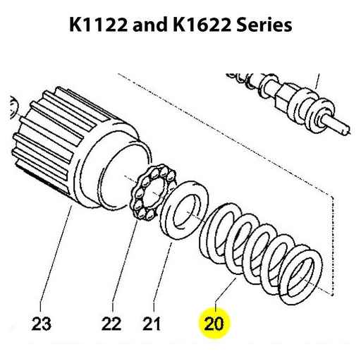 [9743046]  Kränzle Black Unloader Spring for AZ Pump 1122 1622