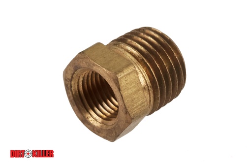 [5100254]  Brass Reducer Bushing 1/4" MNPT x 1/8" FNPT