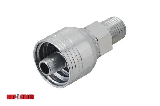 [5100569] High Pressure Crimp 3/8" HP Hose x 1/4" Rigid MNPT (for hose repairs)