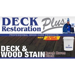 [8100503]  Deck Restoration Plus Beach Haven Black 5 Gallon Wood Stain