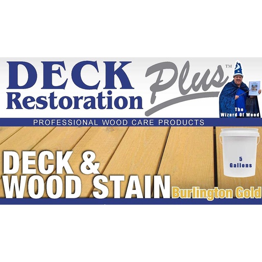 [8100505]  Deck Restoration Plus Burlington Gold 5 Gallon Wood Deck Stain