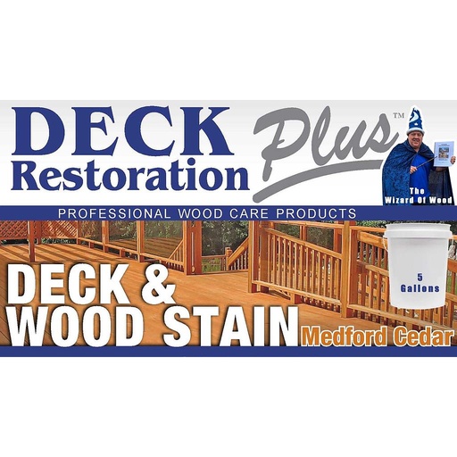 [8100509]  Deck Restoration Plus Medford Cedar 5 Gallon Wood Deck Stain