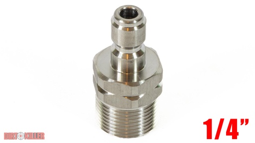 [5100688] QC Adapter 1/4" Stainless Steel Plug x 22mm Male