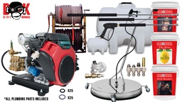 [98TRAILERKIT8]  Complete 8GPM Cold Water Install Kit, Includes Loose Tank, Machine, Reels, And Chem Tank
