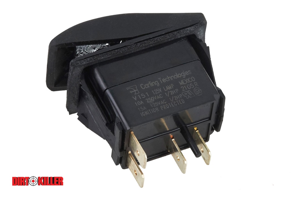 Lighted Rocker Switch 110V Clear Lens EC411 | Dirt Killer