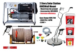 [98SOLARSTATION2] Kranzle Stationary Install Kit, Includes KWS700TS, 300' High Pressure Hose Reel, and Misc Accessories