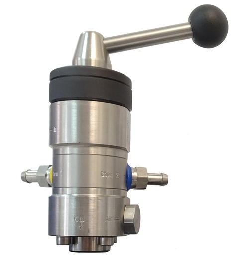 [4700157] ST-164 Chemical Injector 7.0 Orifice -  Bypass style injector valve. Constructed of stainless steel and rated for industrial use. 3/8" FNPT inlet and 1/2" FNPT outlet.