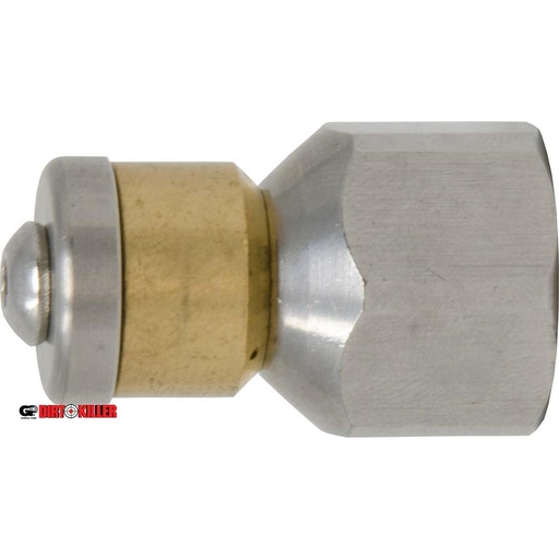 [5000290]  Rotating Sewer Jet (Drain) Cleaning Nozzle #5.5 Orifice 3/8" FNPT