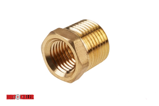 [5100154]  Brass Reducer Bushing 3/8" MNPT x 1/4" FNPT