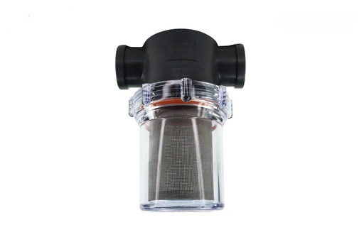 [5500181] Clear Bowl Filter 1" FNPT Ports 80 Mesh Screen