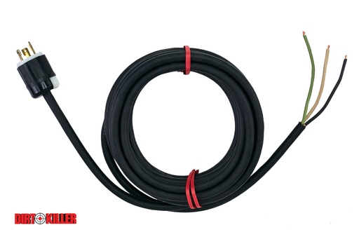 [0800108]  Power Cord 27' 230 Volt 10/3 L6-30P SJOW Black