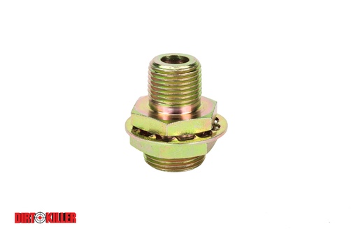 [5100953]  Steel Panel Bulkhead Fitting 3/8" FNPT x 1/2" MNPT