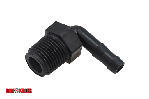 [5600143]  Poly Hose Barb 90 degree  Elbow 1/2" MNPT x 3/8" Barb