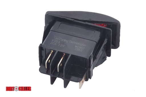 [6300183] Lighted Rocker Switch 12v 20a Red Lens for EPPS Burners